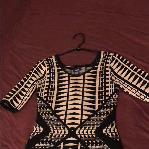 Tan and Black dress bodycon dress - Picture 1 of 3